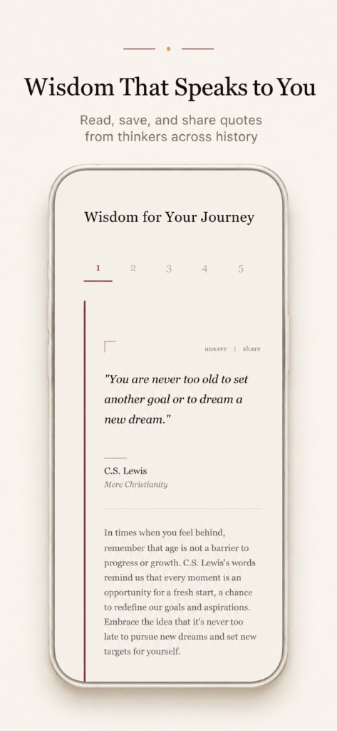 Quote detail with save and share