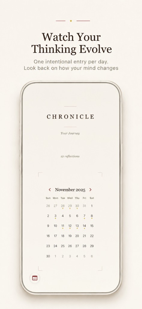 Chronicle calendar of reflections